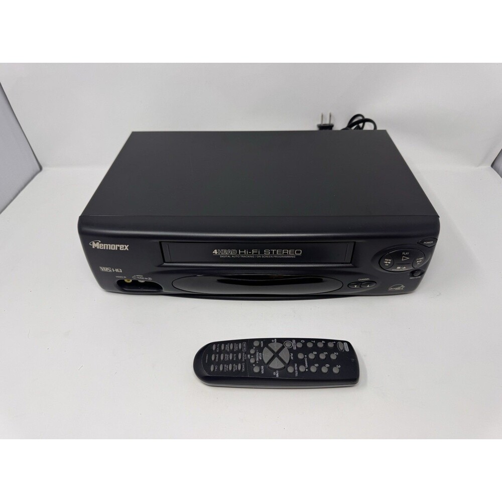 Memorex MVR4041 4 Head Hi-Fi VHS VCR Remote Bundle Tested Working (See Video)